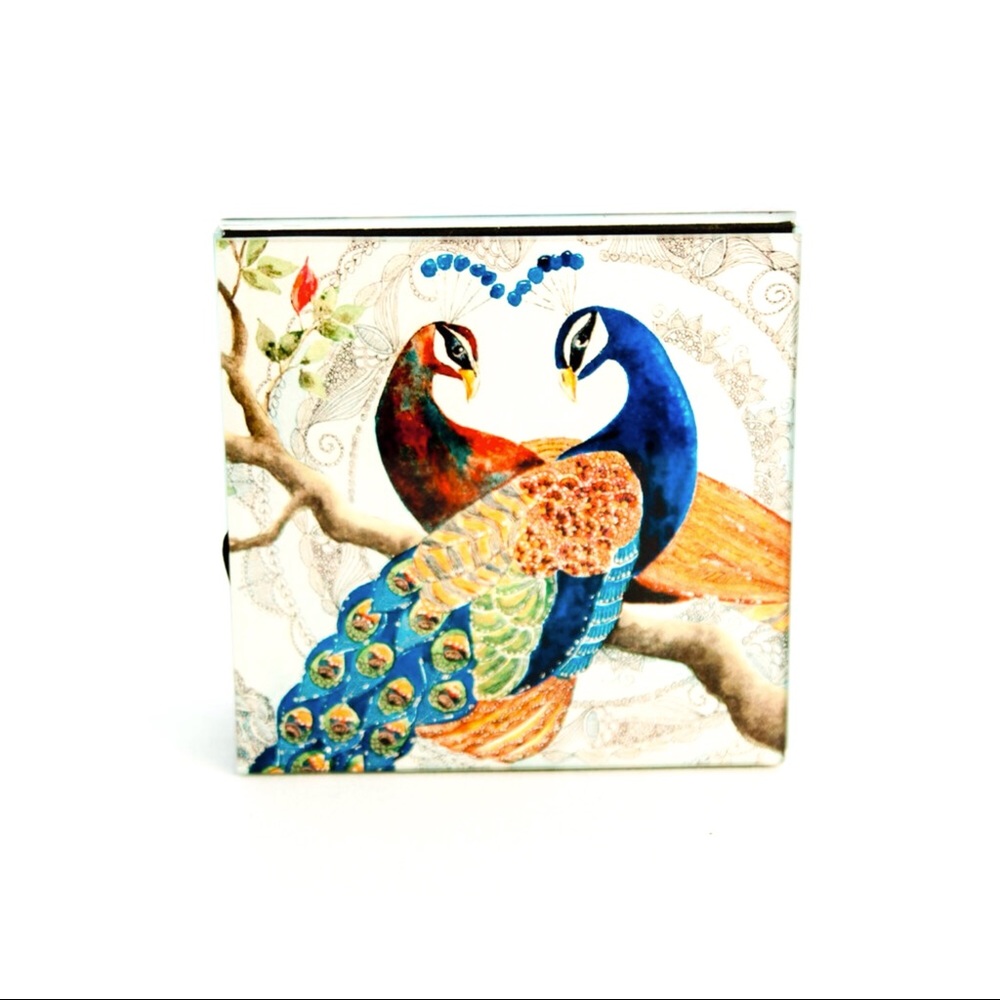 Love Birds Peacock Keepsake Box